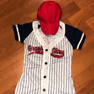 Sexy baseball dress costume w/hat